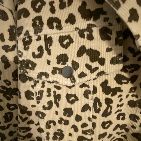 Corduroy Leopard Print Jacket - Picture 3 of 8